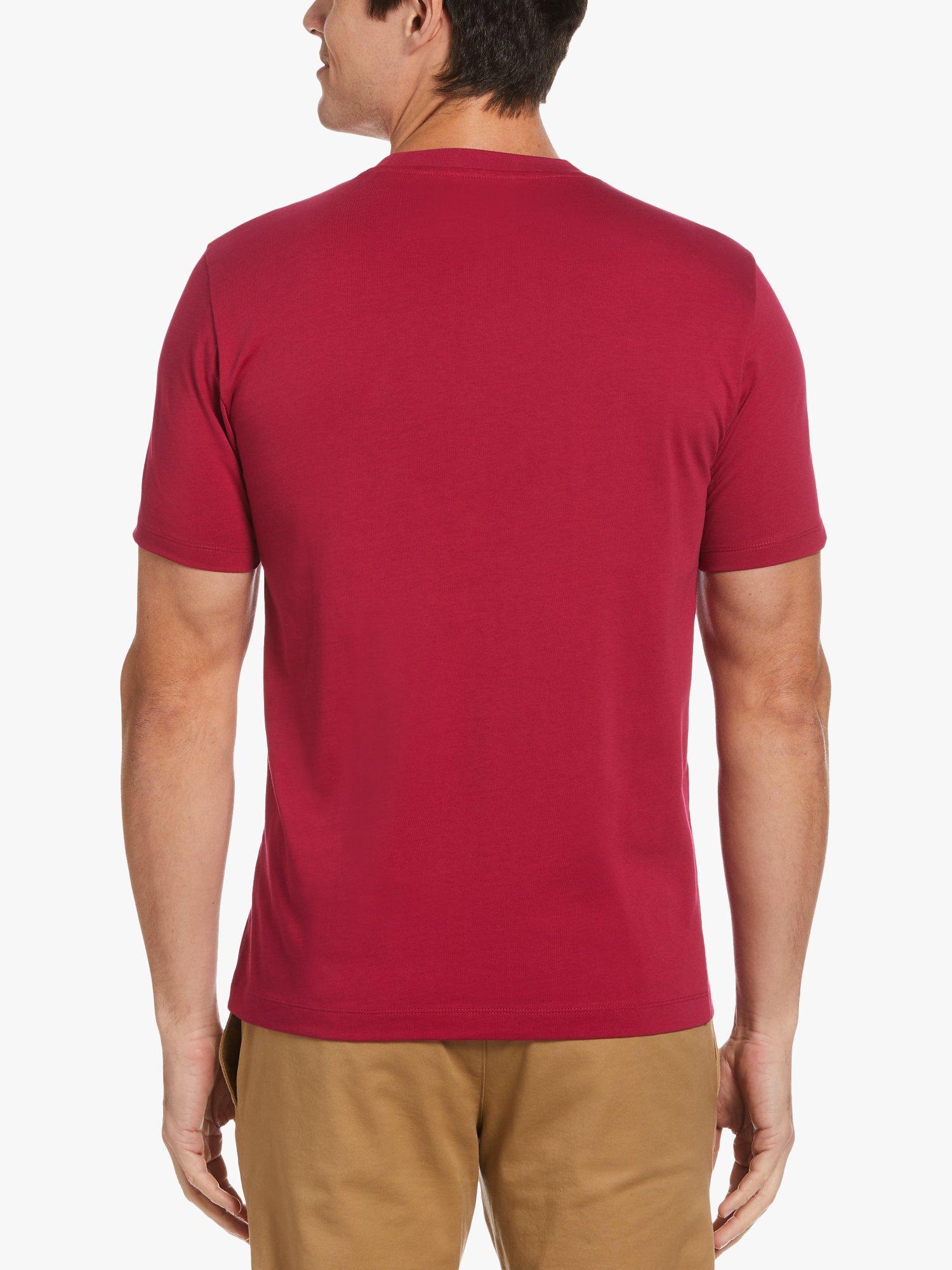 Product image 2 of 3, which shows Original Penguin Pin Point Embroidery T-Shirt, 616 Sangria, S