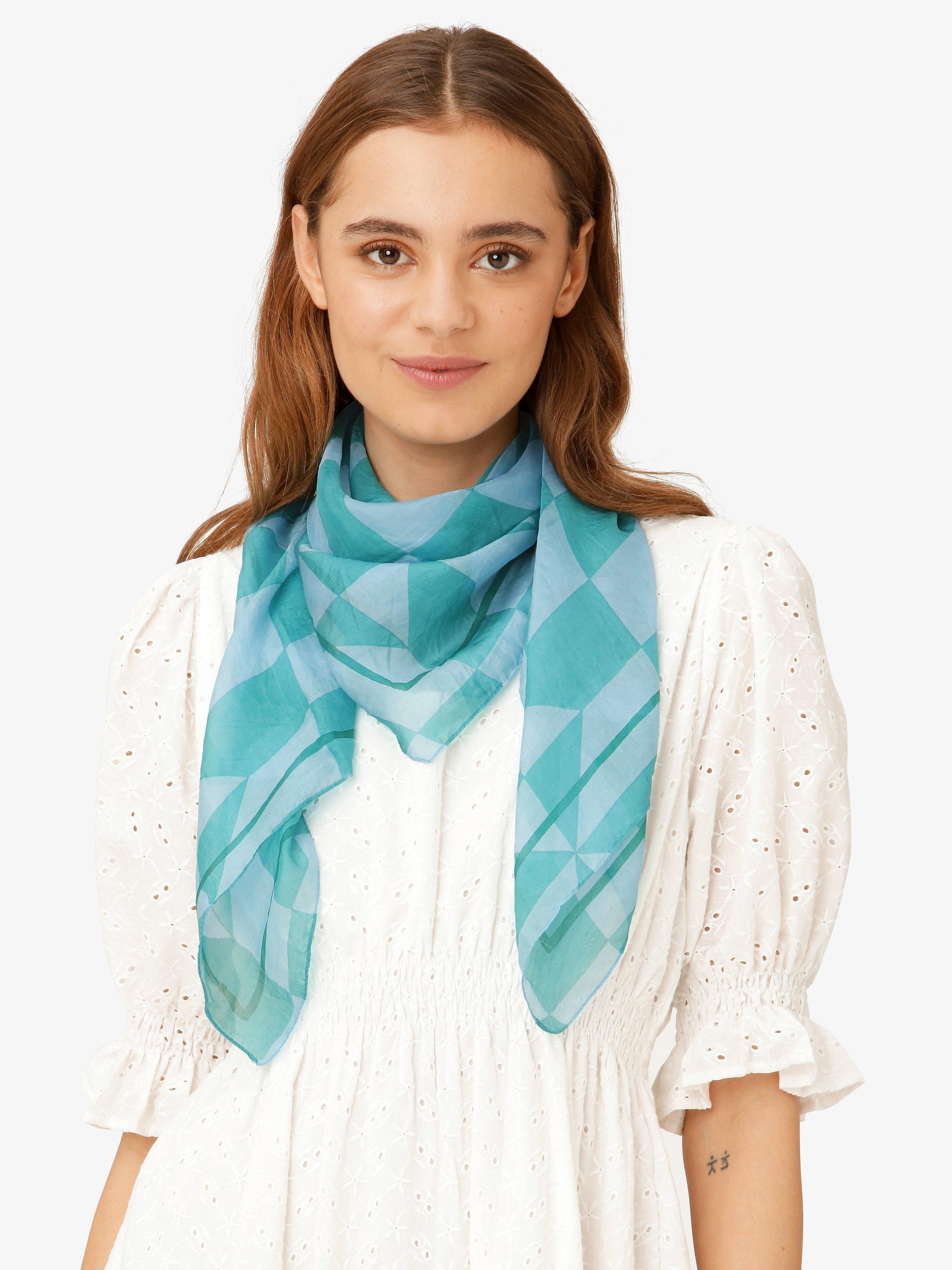 Unmade Copenhagen Tonia Silk Scarf, Aqua, One Size
