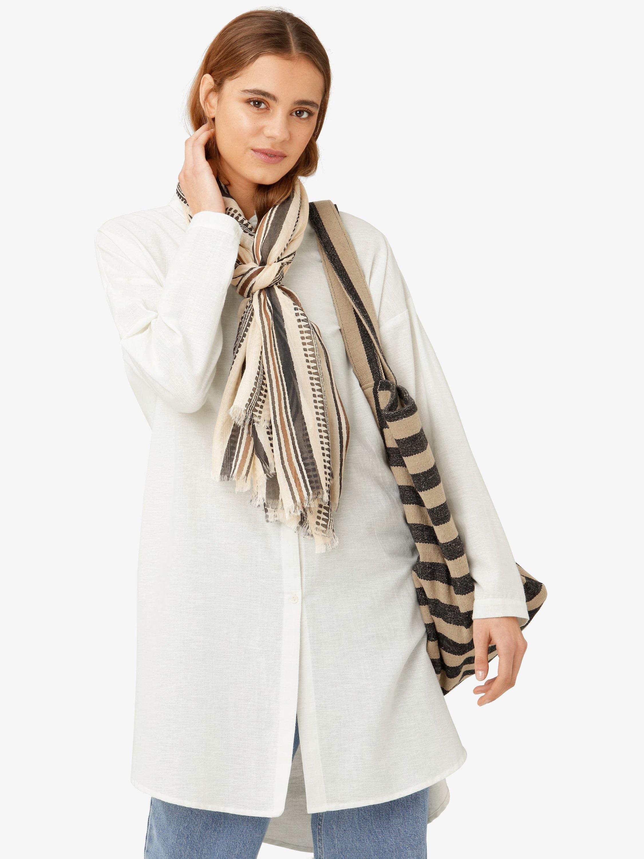 Unmade Copenhagen Bonita Stripe Scarf, Black/White, One Size
