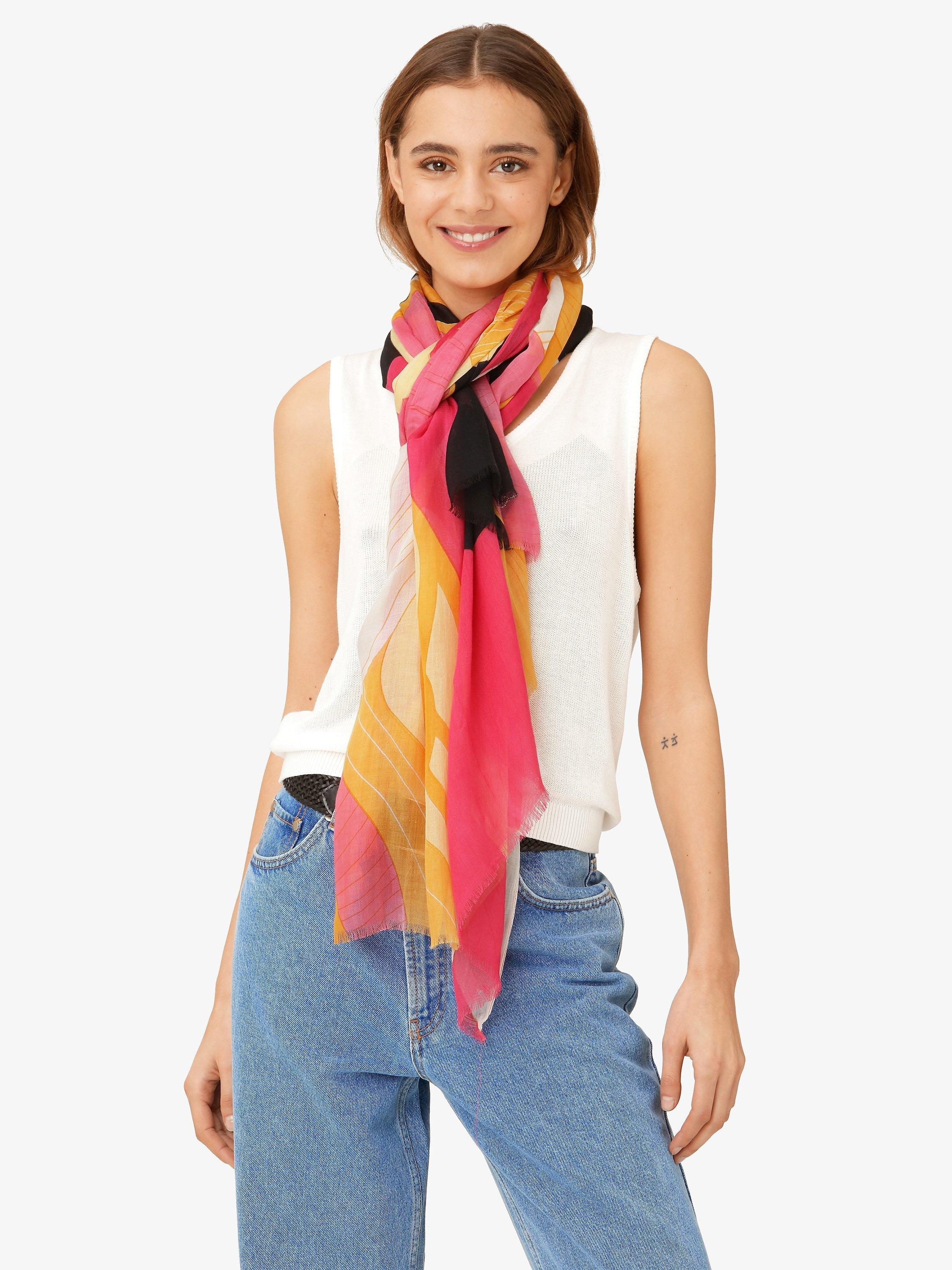 Unmade Copenhagen Lilah Abstract Floral Scarf, Pink