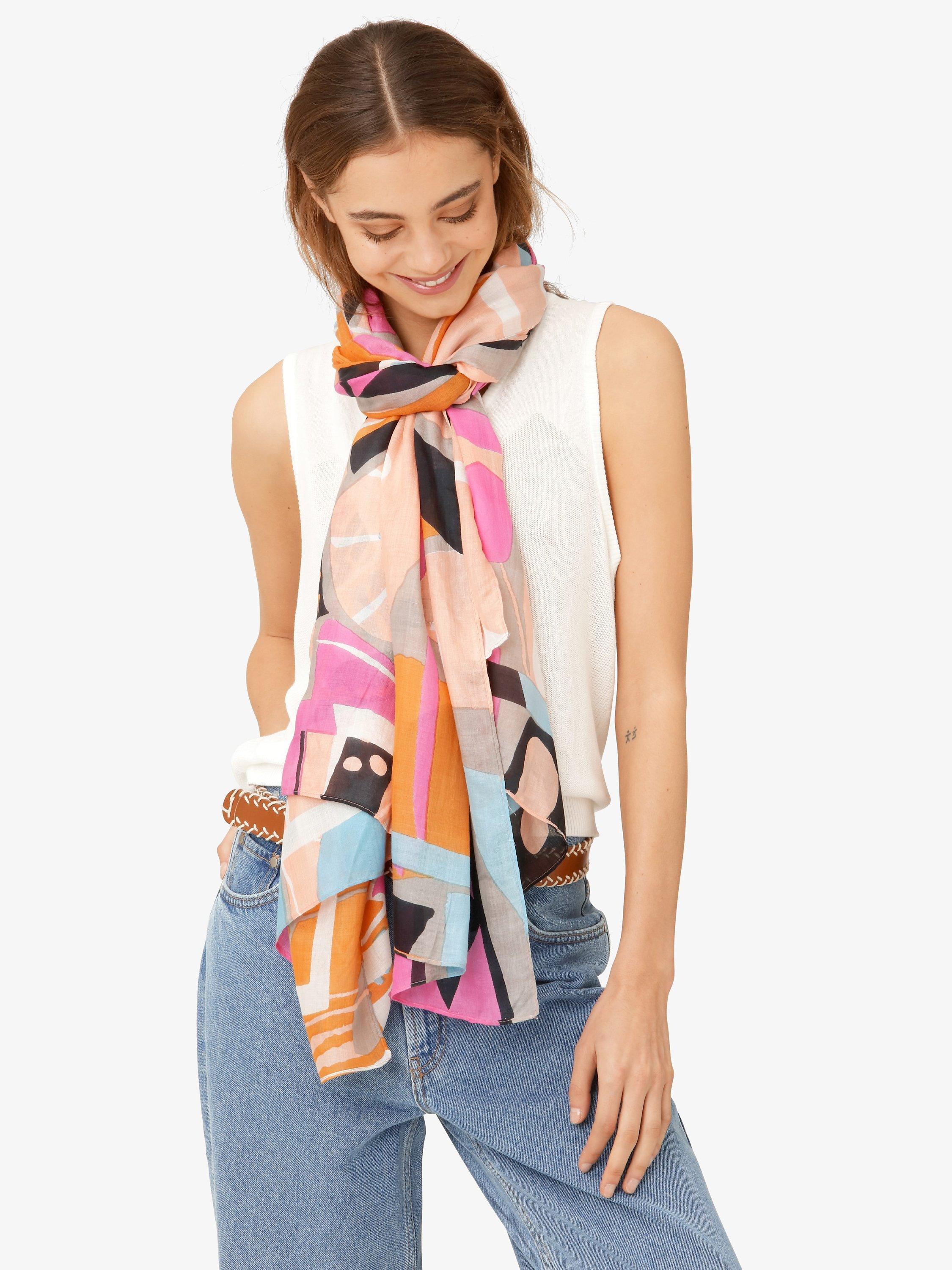 Unmade Copenhagen Margo Muse Scarf, Black/Pink, One Size