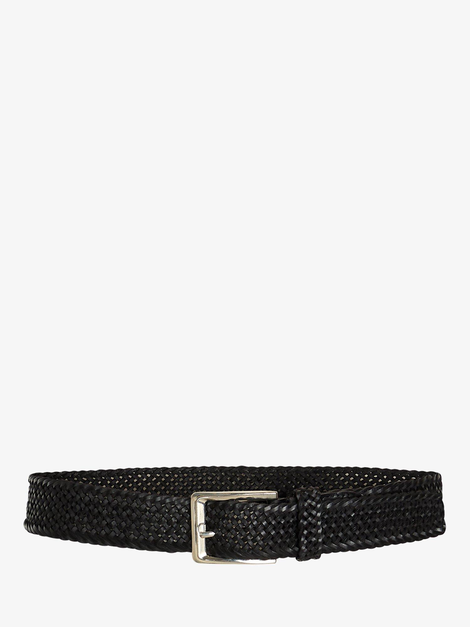 Unmade Copenhagen Prana Woven Leather Belt, Black