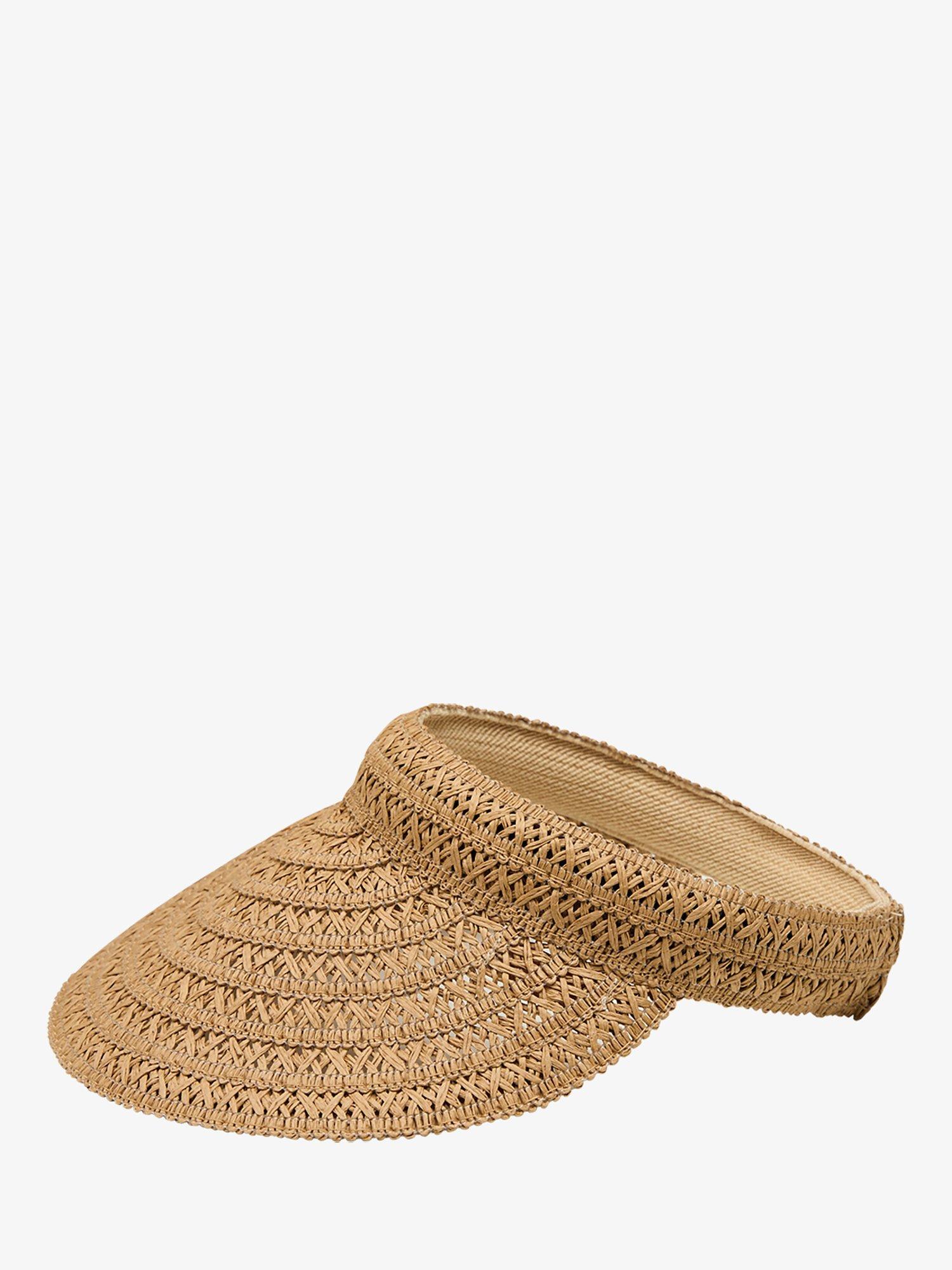 Unmade Copenhagen Miv Straw Visor Hat, Dark Sand