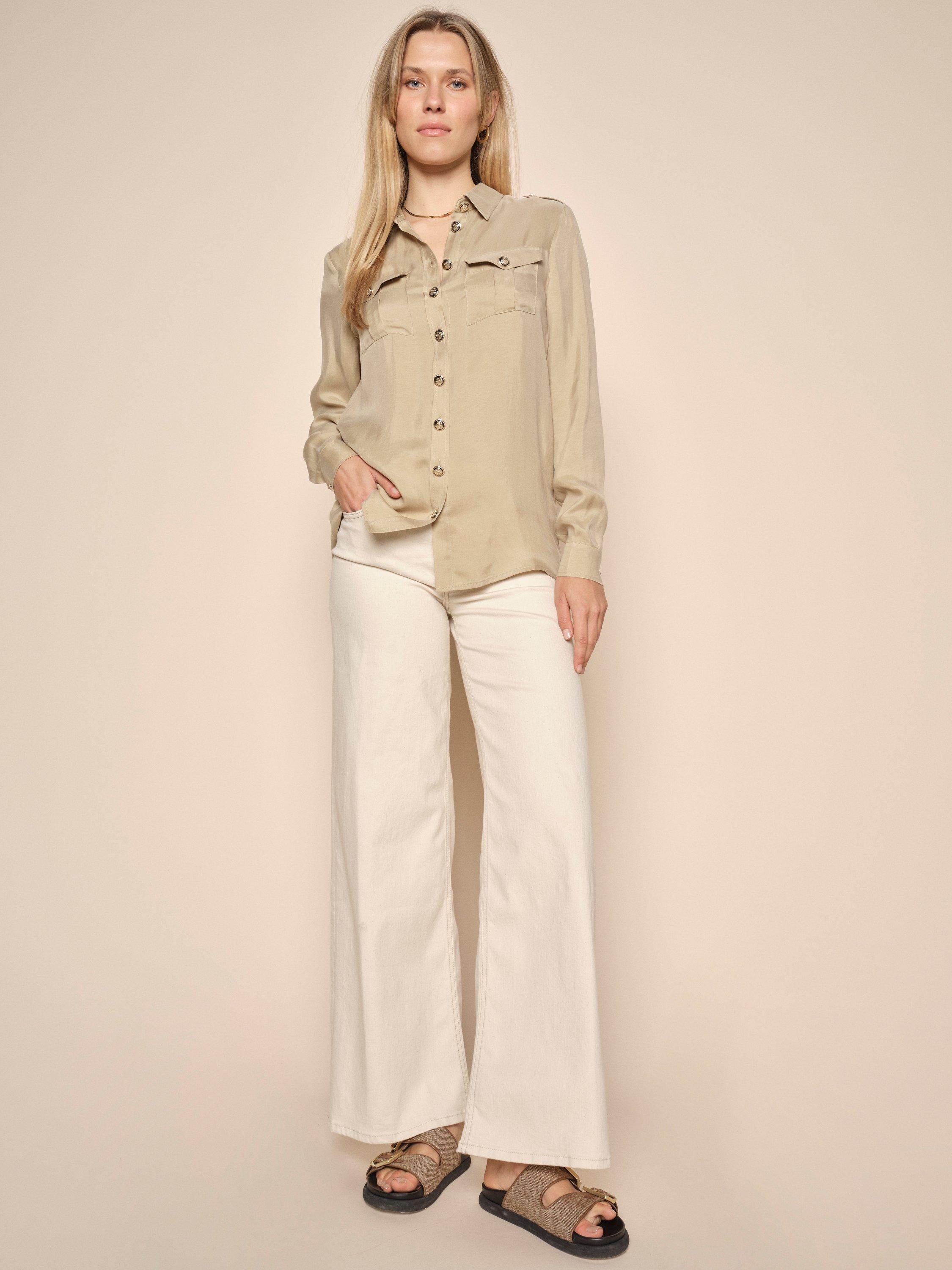 MOS MOSH Reem Wide Leg Jeans, Birch