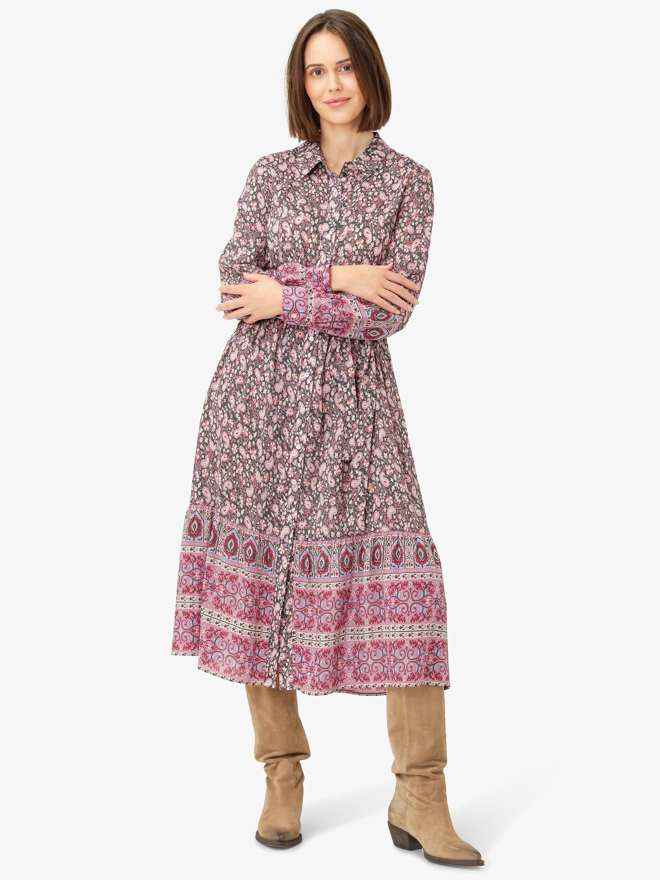 Noa Noa Lena Floral Paisley Print Midi Dress, Pink/Multi
