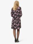 Noa Noa Liva Floral Print Mini Dress, Print Black/Purple