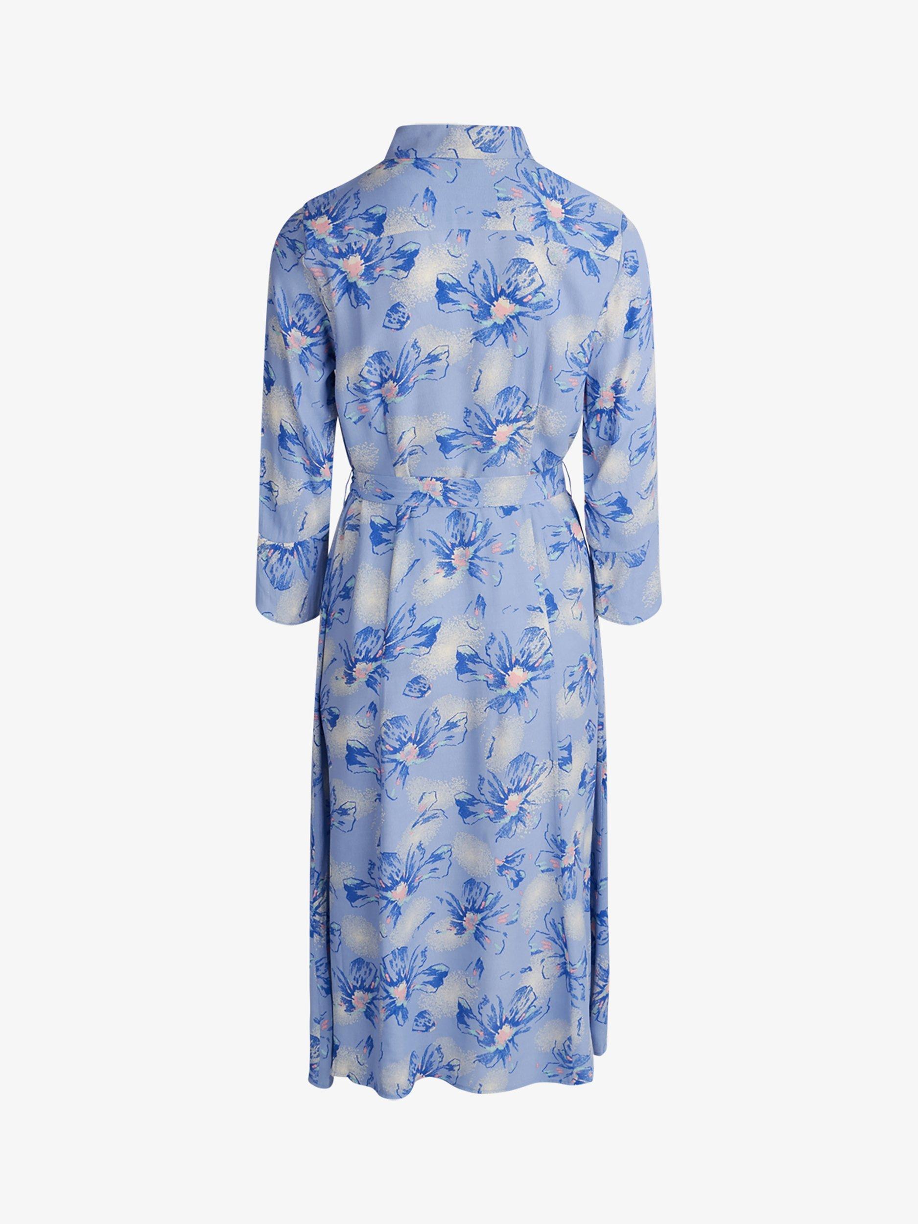 Product image 5 of 5, which shows Noa Noa Liva Floral Print Midi Dress, Blue/Rose, 6