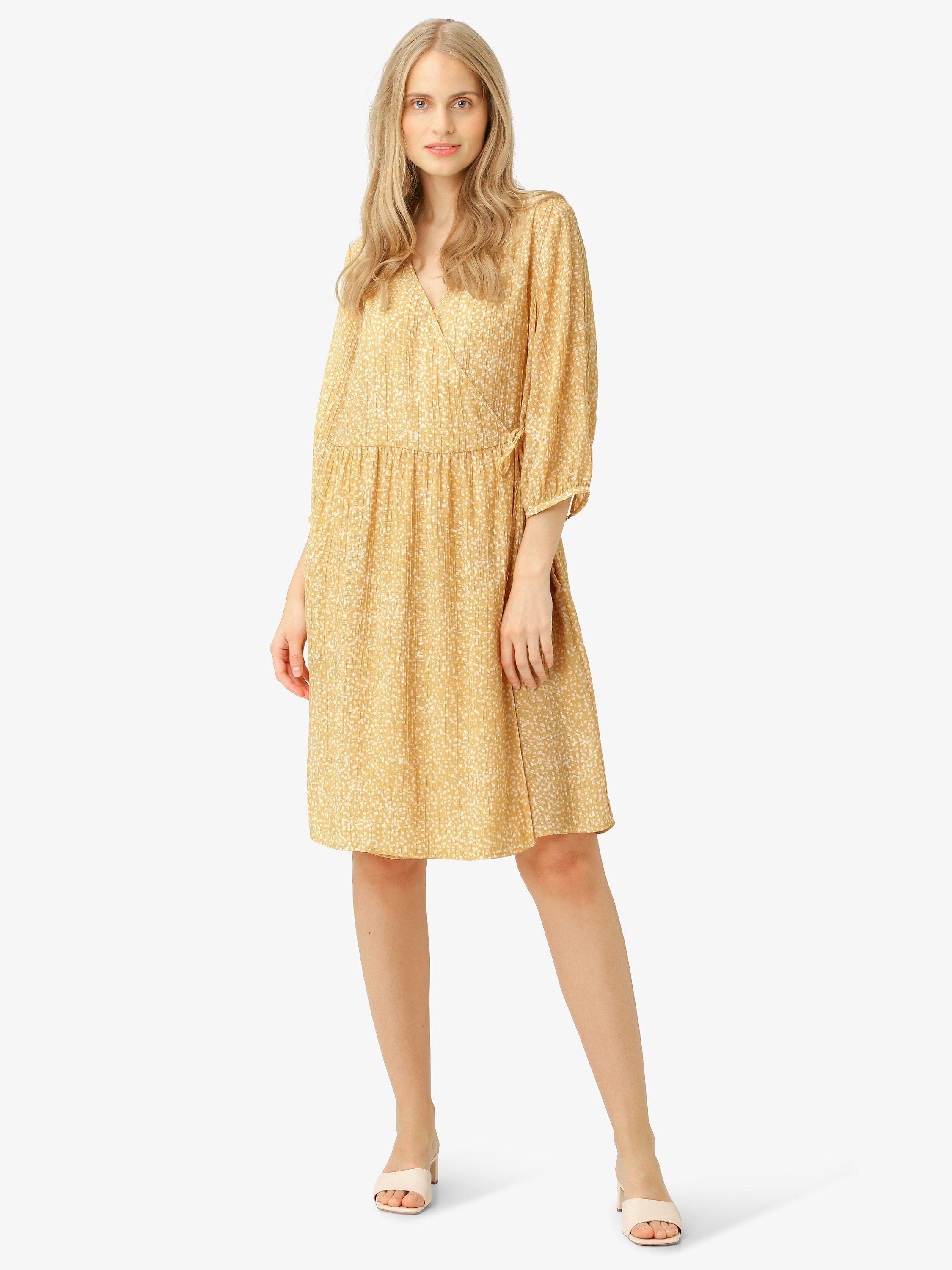 Noa Noa Camille Confetti Dot Wrap Dress, Yellow/White