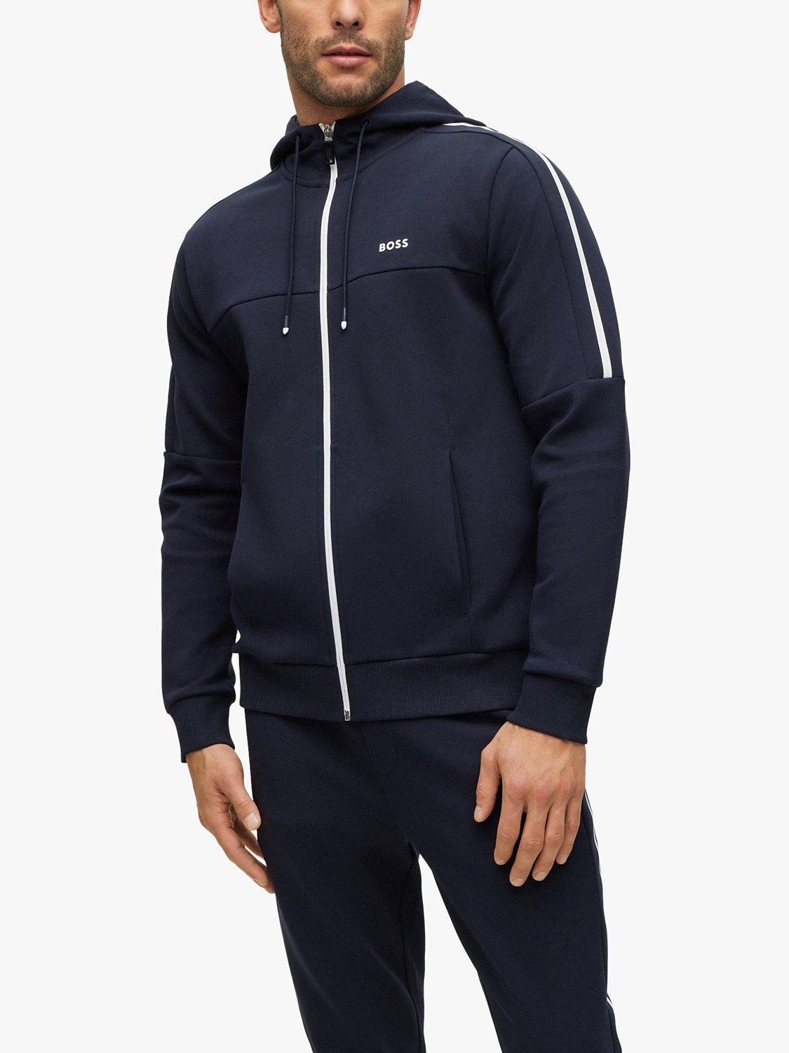 BOSS Saggy Zip Hooded Sweatshirt, Dark Blue