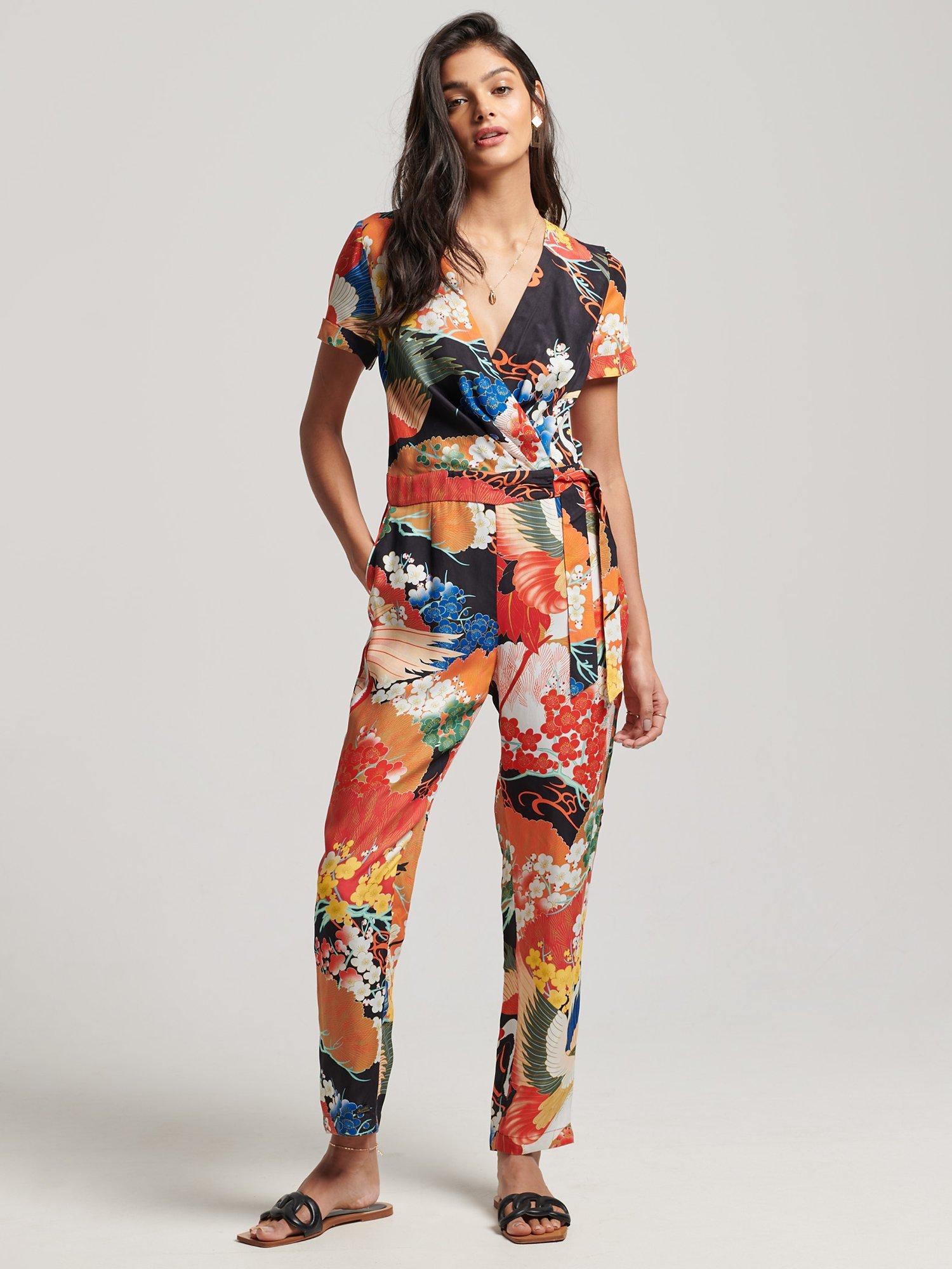 Superdry Vintage Woven Jumpsuit, Kam Multi