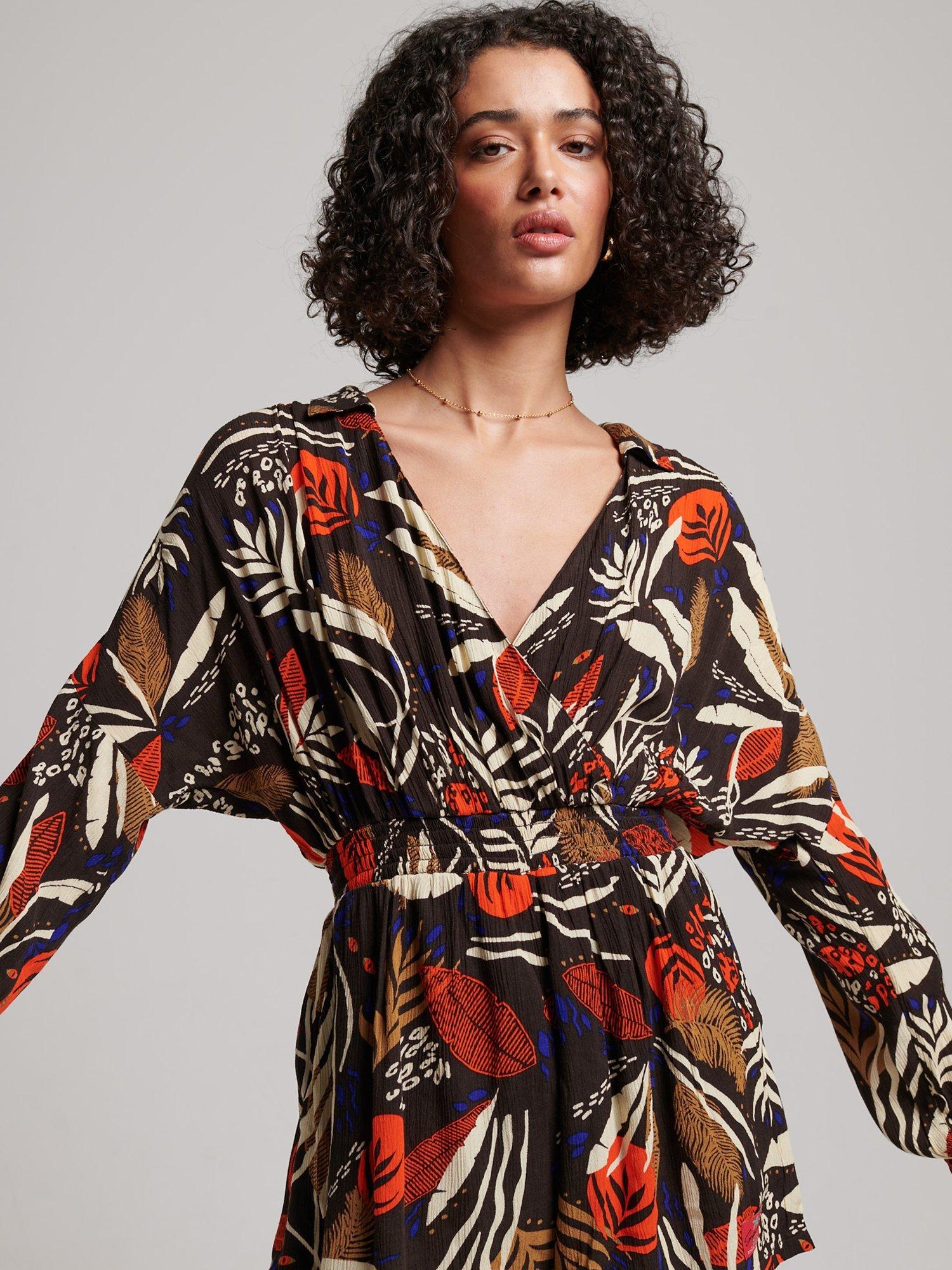 Product image 1 of 7, which shows Superdry Vintage Beach Playsuit, I See You Print, 6