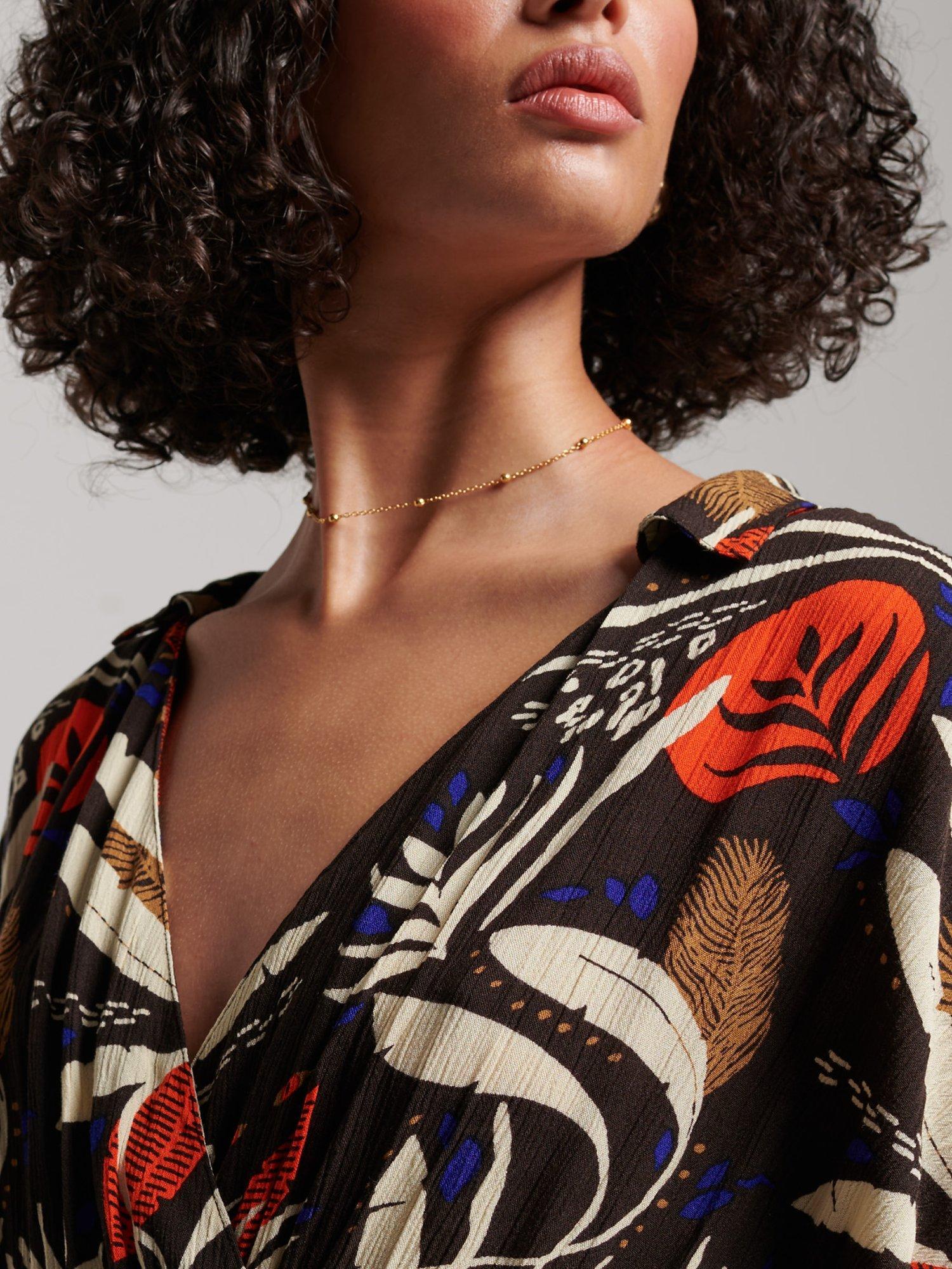 Product image 3 of 7, which shows Superdry Vintage Beach Playsuit, I See You Print, 6