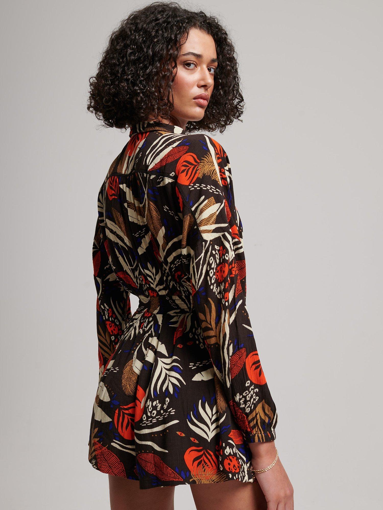 Product image 5 of 7, which shows Superdry Vintage Beach Playsuit, I See You Print, 6