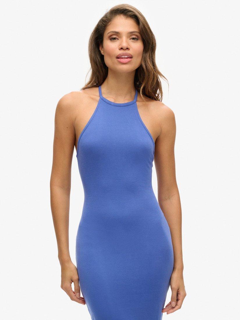 Product image 3 of 4, which shows Superdry T Back Jersey Midi Dress, Cobalt Blue, 14