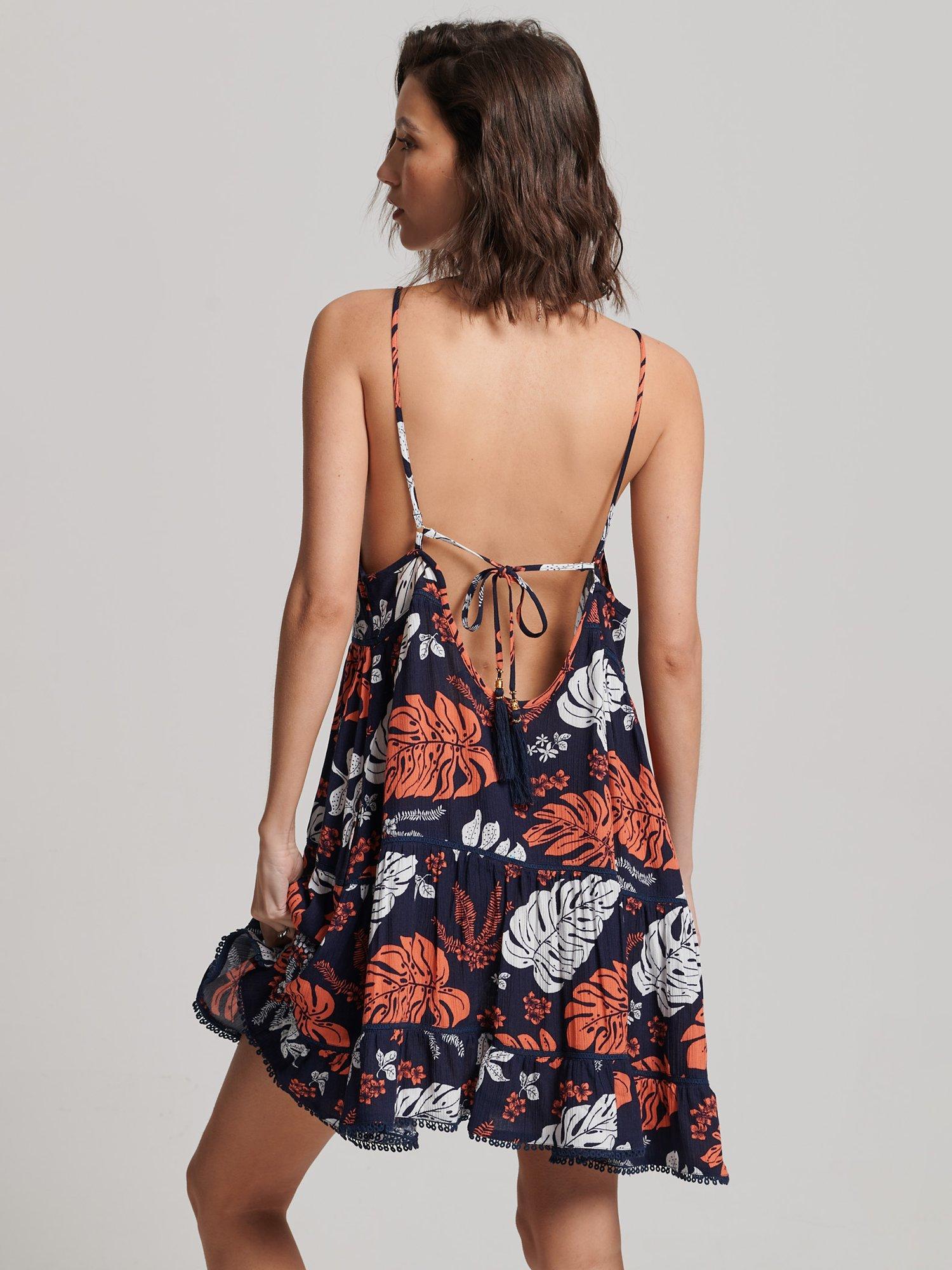 Product image 3 of 5, which shows Superdry Mini Beach Cami Dress, Hawaiian Navy, 6