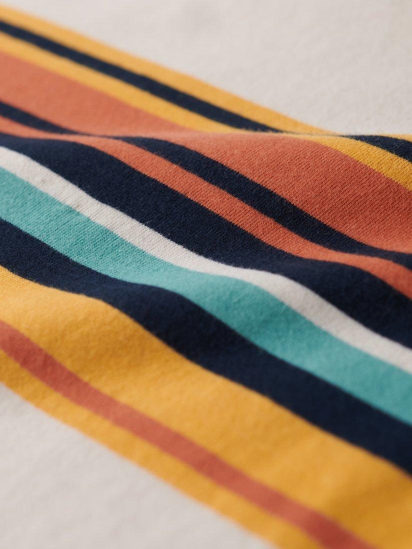 Product image 3 of 3, which shows Superdry Vintage Stripe Crop T-Shirt, Oatmeal/Orange, 6