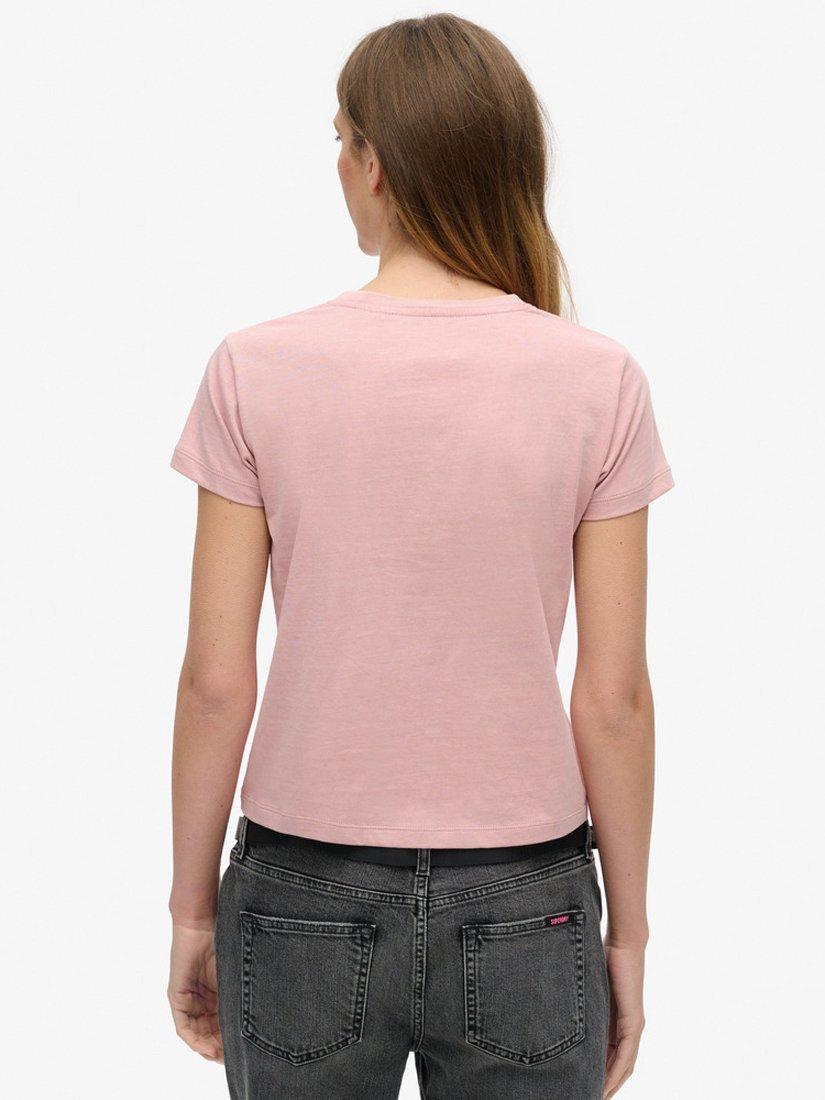 Product image 4 of 4, which shows Superdry Tattoo Graphic 90s Fit T-Shirt, Blush Pink, 6