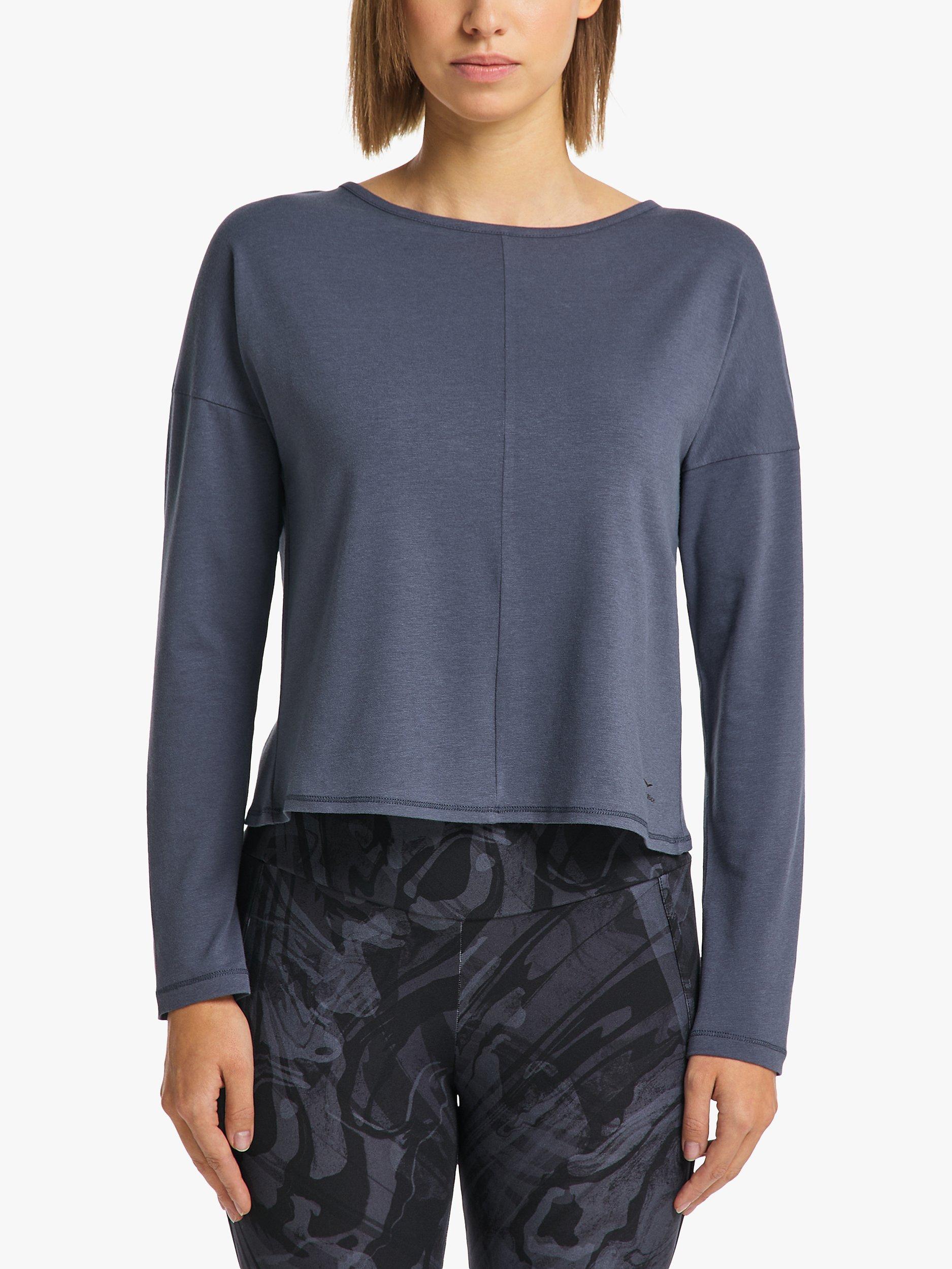 Product image 1 of 7, which shows Venice Beach Ila Cross Back Sports Sweatshirt, Blue Smoke, XL