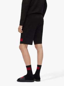 HUGO Diz Cotton Sweat Shorts, Black - view 2, Black