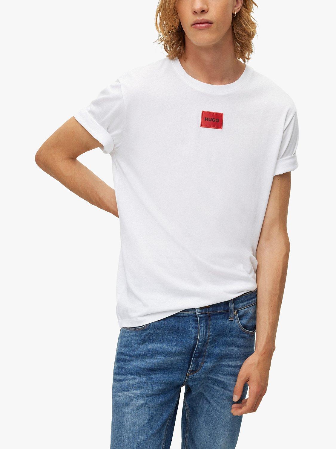 Product image 1 of 5, which shows HUGO Diragolino Logo T-Shirt, White, XS