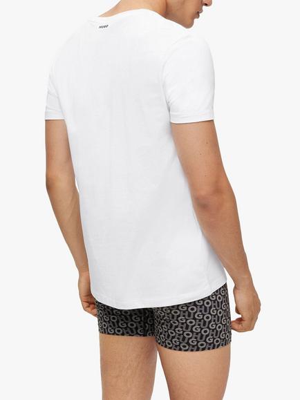 HUGO Slim Fit T-Shirt, Pack of 2 - view 2, White/Black