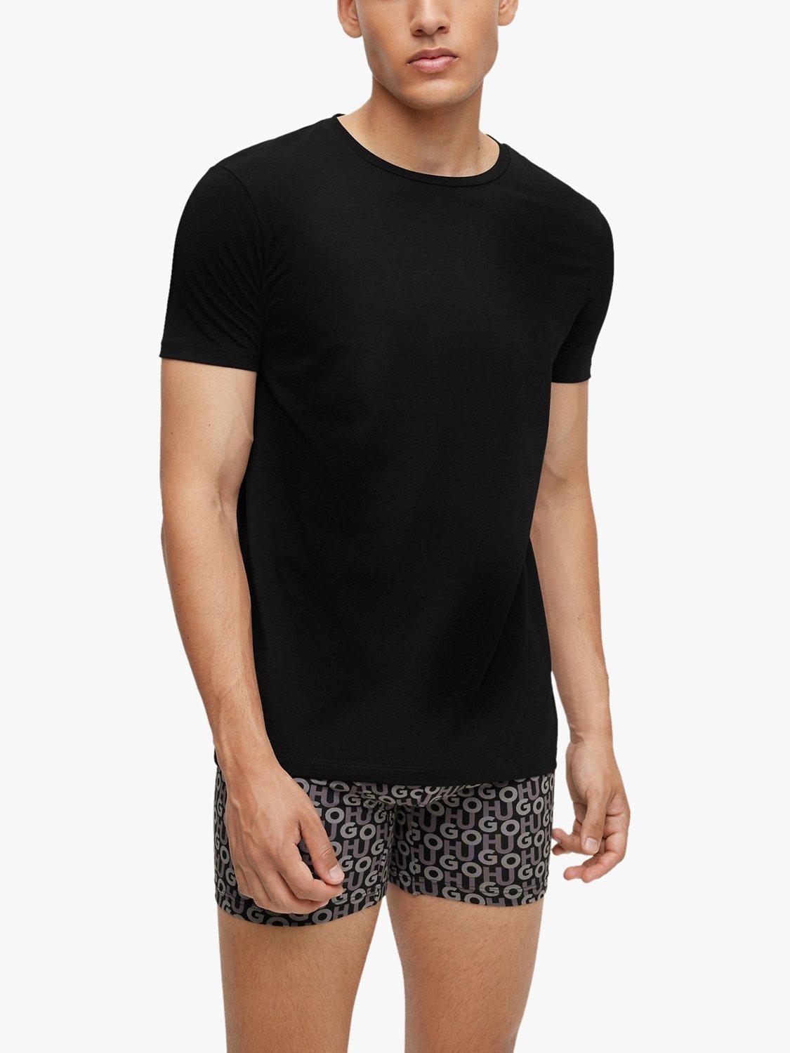 Product image 1 of 4, which shows HUGO Slim Fit T-Shirt, Pack of 2, Black, XS