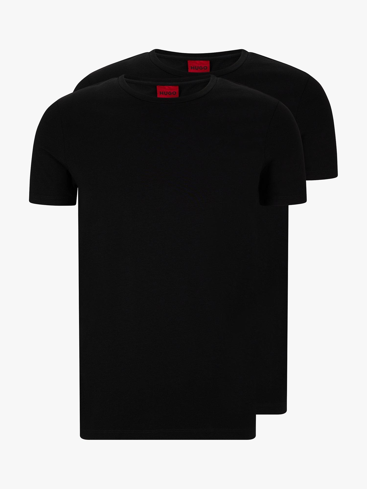 Product image 3 of 4, which shows HUGO Slim Fit T-Shirt, Pack of 2, Black, XS
