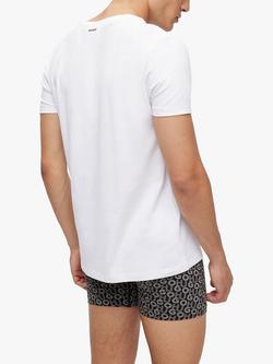HUGO Plain Cotton T-Shirt, Pack of 2, White - view 2, White