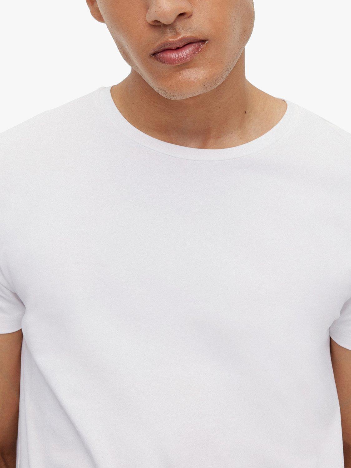 Product image 5 of 5, which shows HUGO Plain Cotton T-Shirt, Pack of 2, White, XS