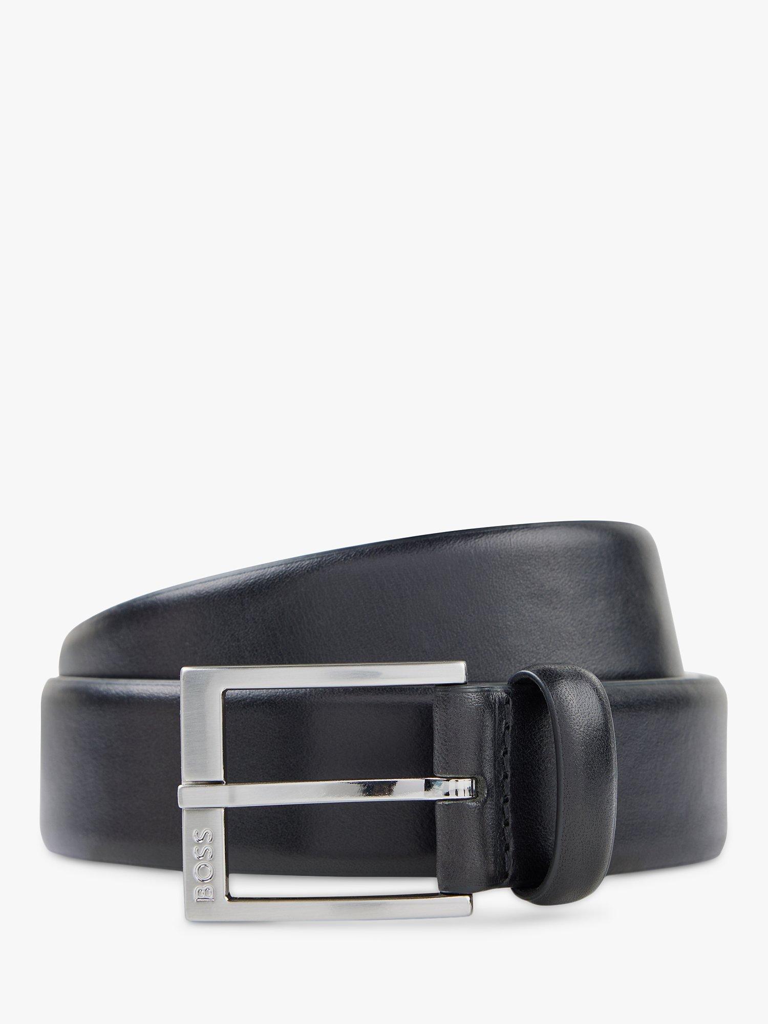 Product image 1 of 1, which shows BOSS Erron Leather Belt, Black, 42