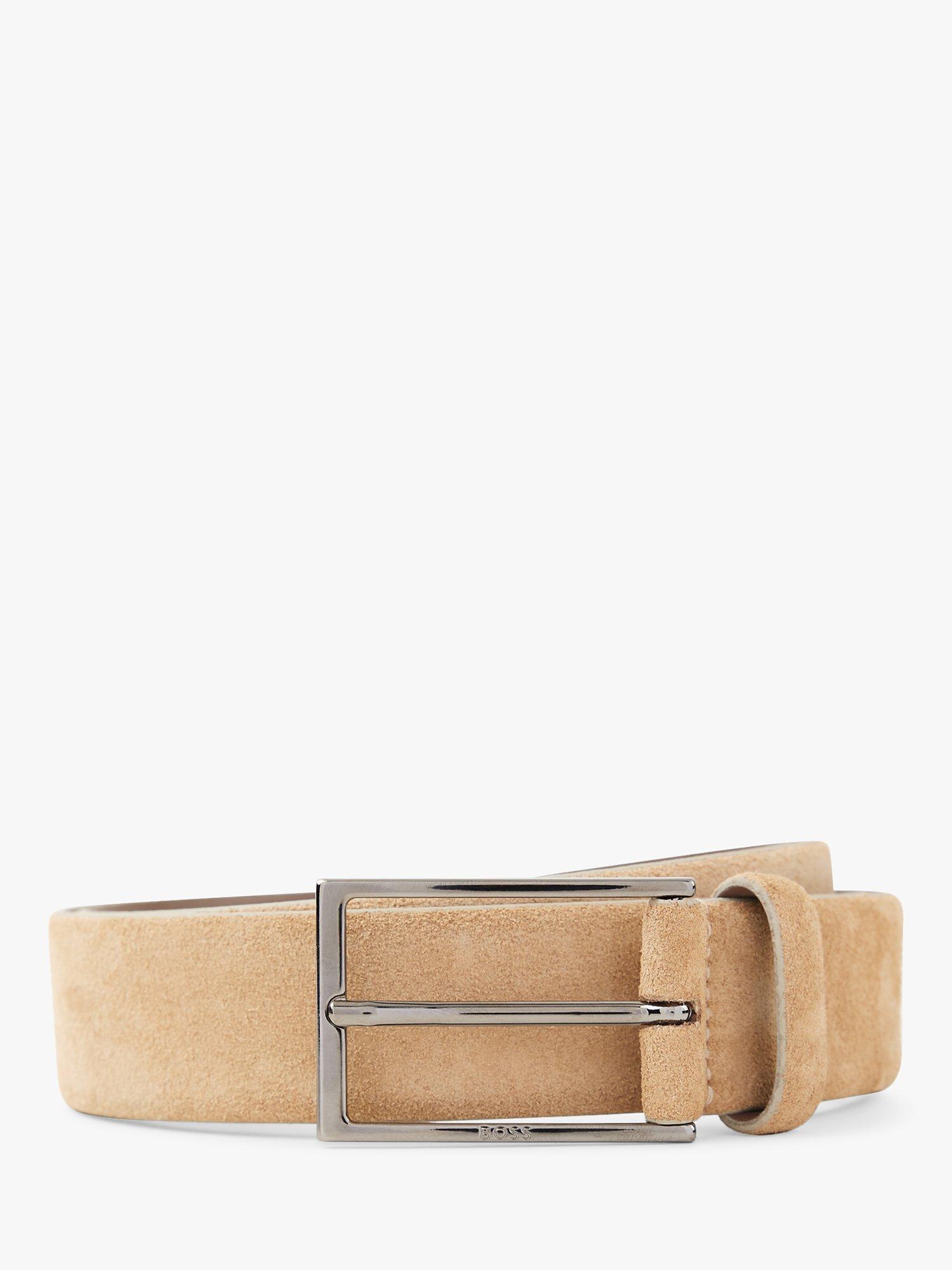 BOSS Calindo Suede Belt, Medium Brown