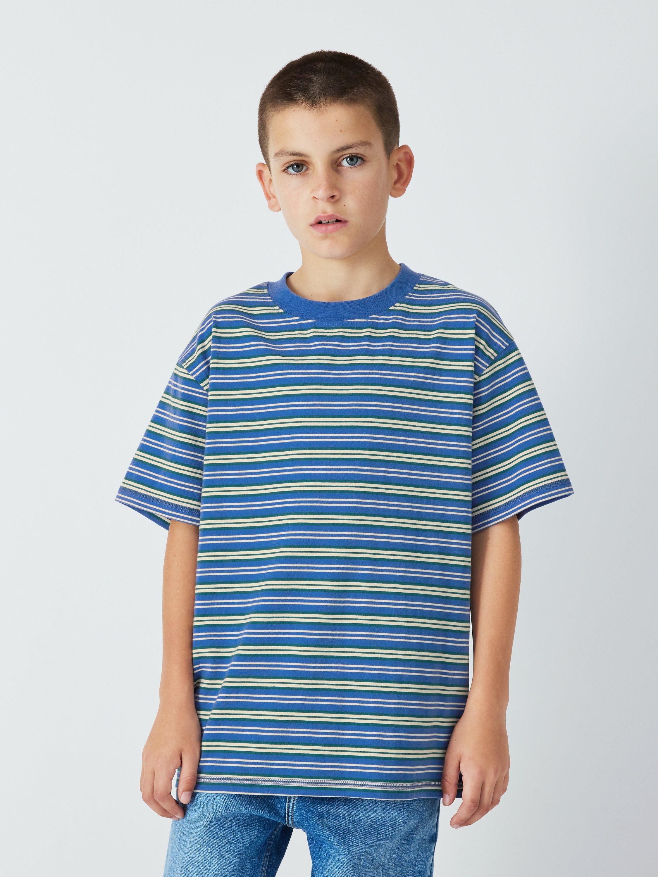 John Lewis Kids' Stripe Crew Neck T-Shirt