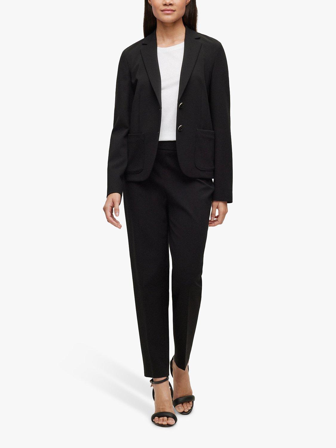 Product image 3 of 5, which shows BOSS Tilunara Regular Fit Trousers, Black, 4
