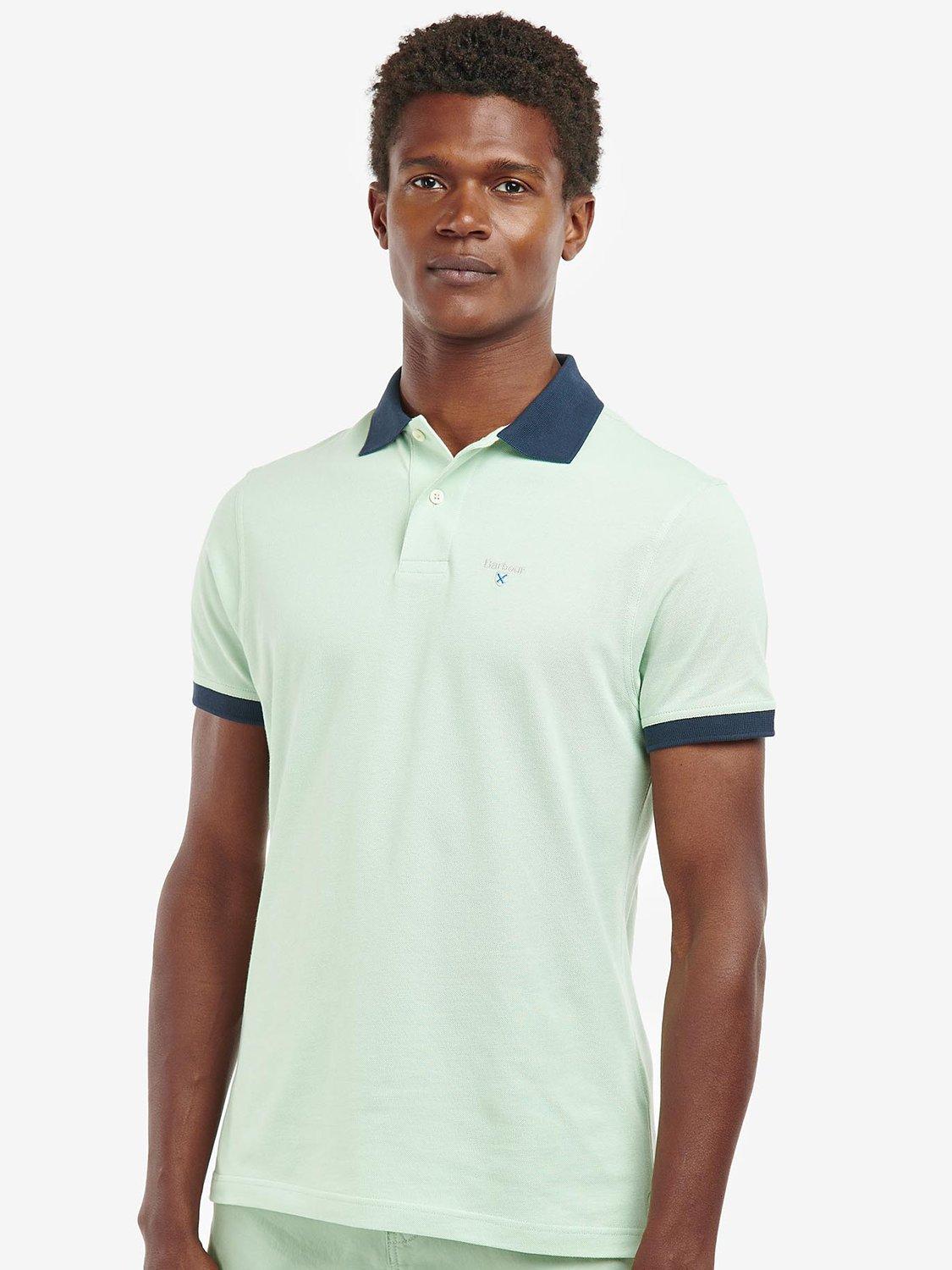 Barbour Lynton Short Sleeve Polo Top, Dusty Mint, XXXL