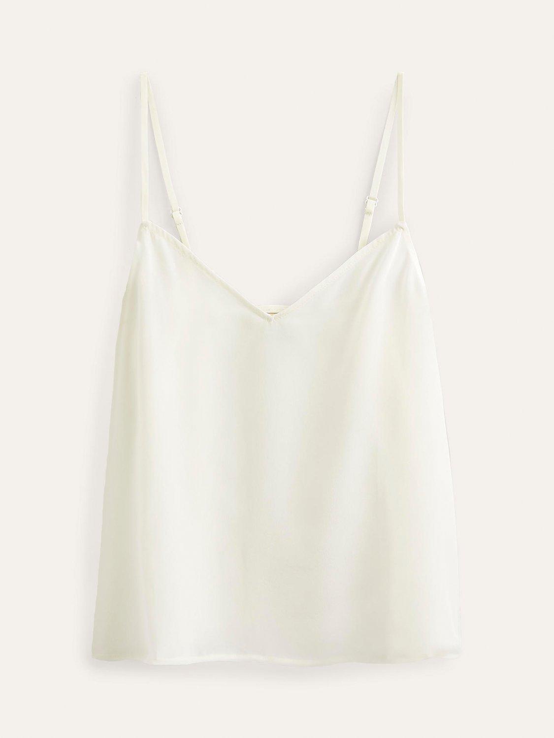 Product image 5 of 5, which shows Boden Silk Cami Top, Ivory, 8