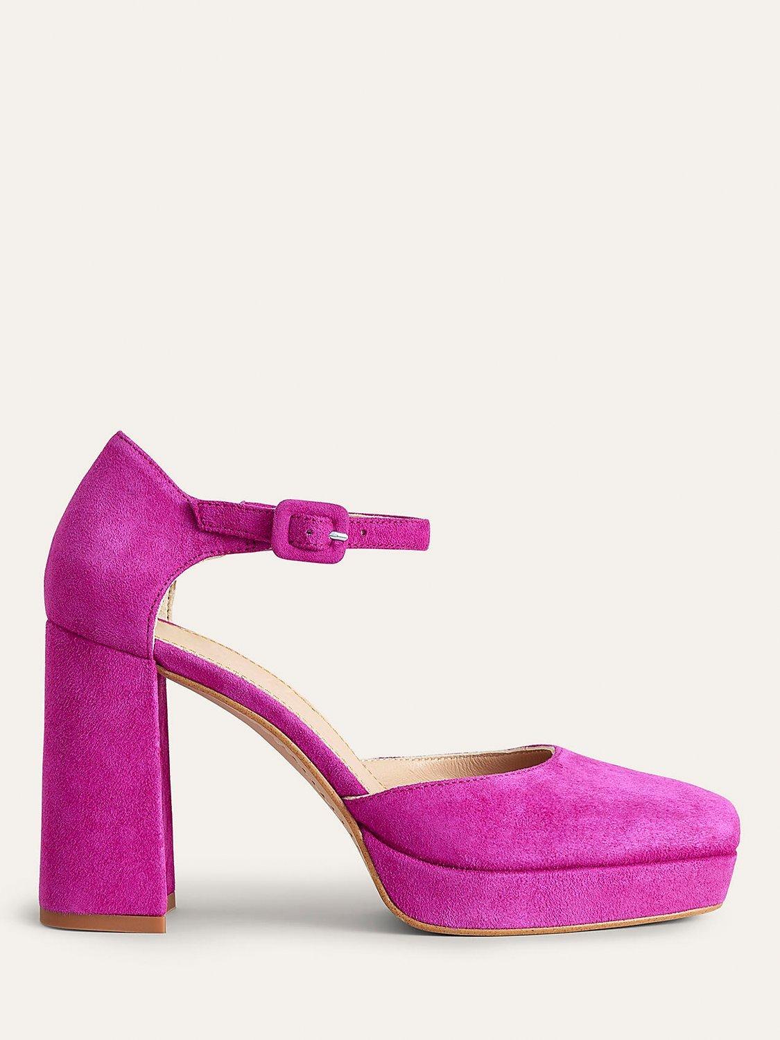 Boden Suede Platform Shoes, Deep Rose Violet