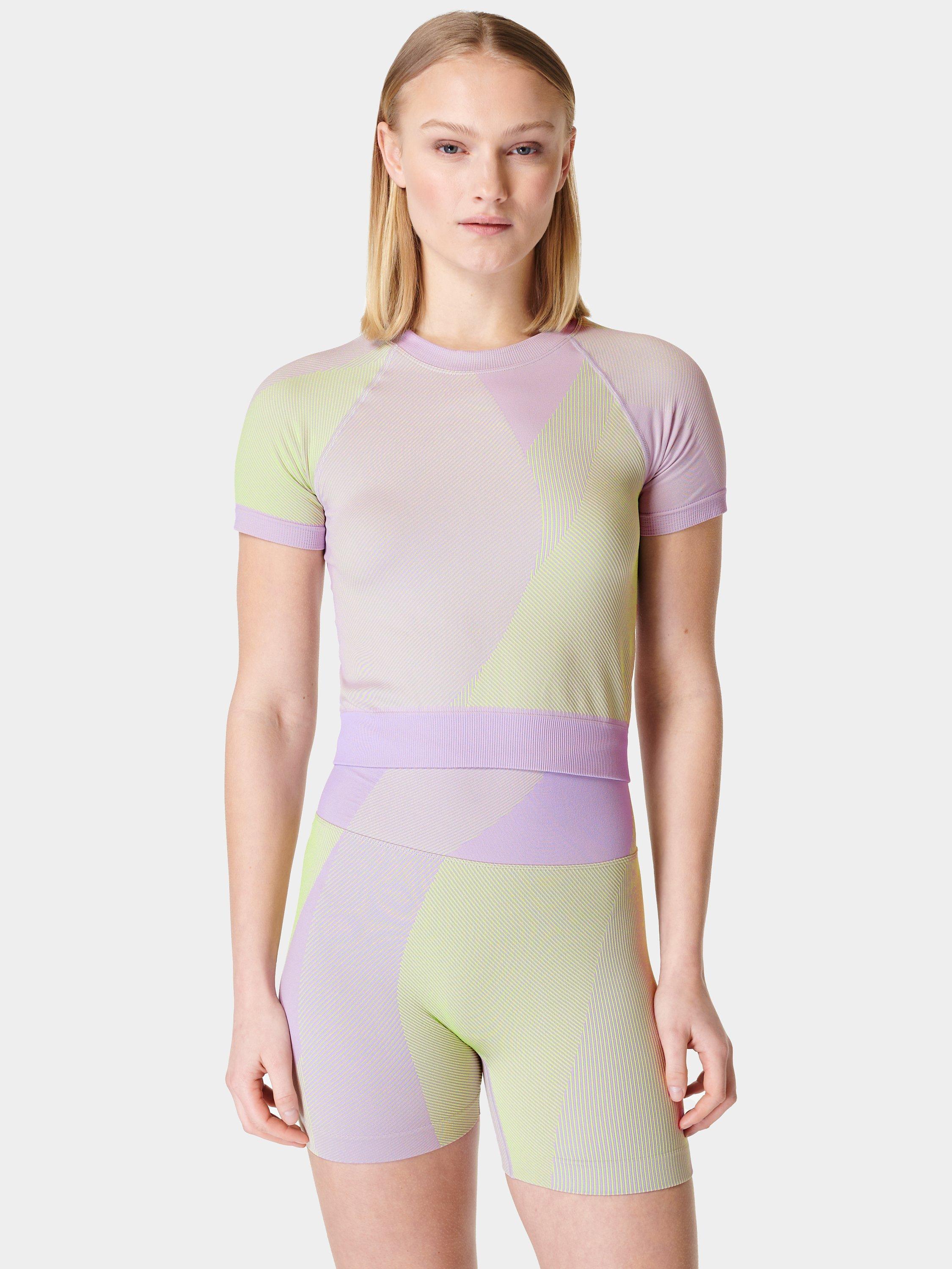 Sweaty Betty Infinite Seamless Short Sleeved Top, Prism Purple