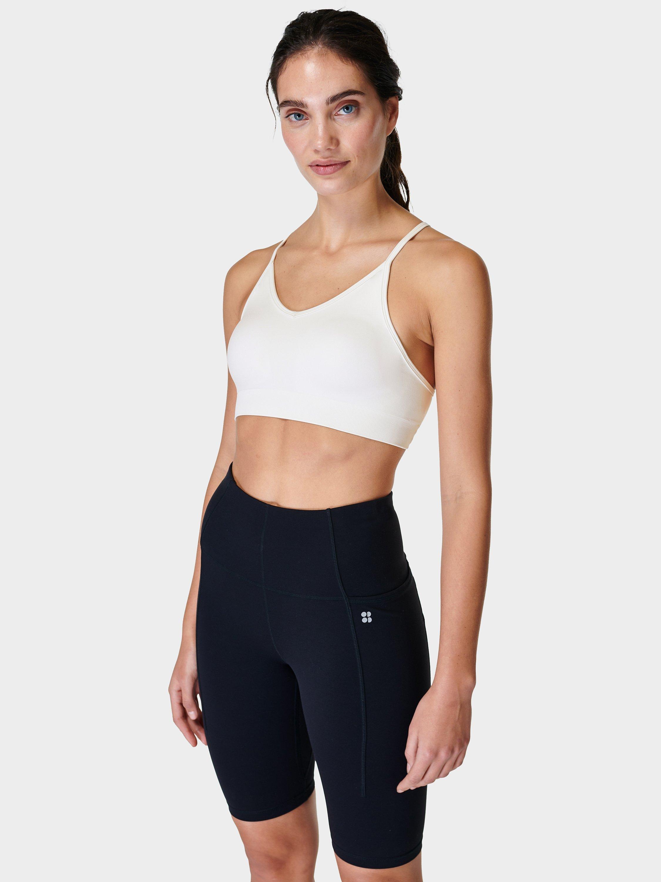 Sweaty Betty Spirit Awakened Yoga Sports Bra, Lily White