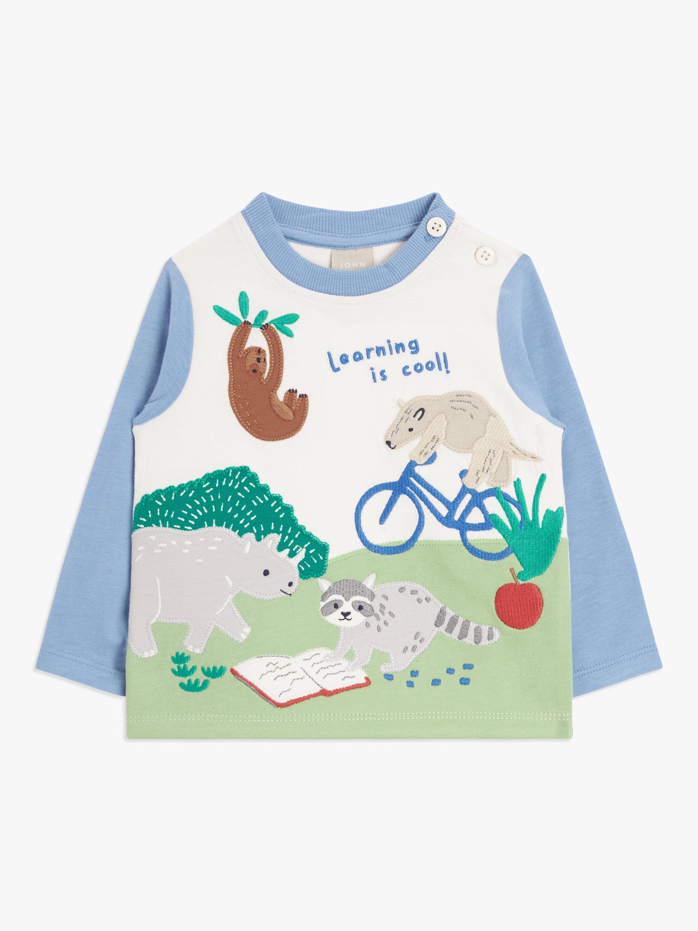John Lewis Baby Learning Is Cool Applique Top, Multi