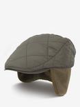 Barbour Burford Quilted Flat Cap, Olive