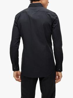 BOSS Hank Kent Slim Fit Shirt - view 2, Black
