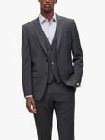 BOSS Huge Virgin Wool Slim Fit Suit Jacket, Dark Grey