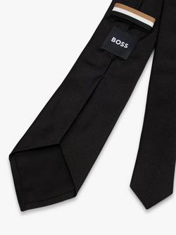 BOSS Silk Tie - view 2, Black