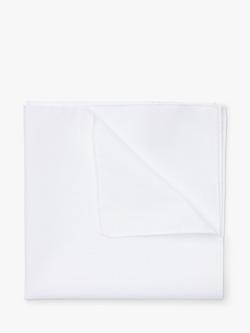 HUGO BOSS Cotton Pocket Square, White, White