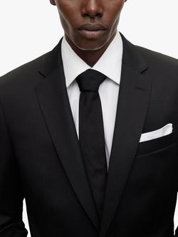 HUGO BOSS Cotton Pocket Square, White - view 2, White