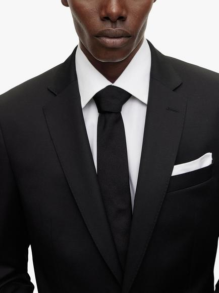 HUGO BOSS Cotton Pocket Square, White - view 2, White