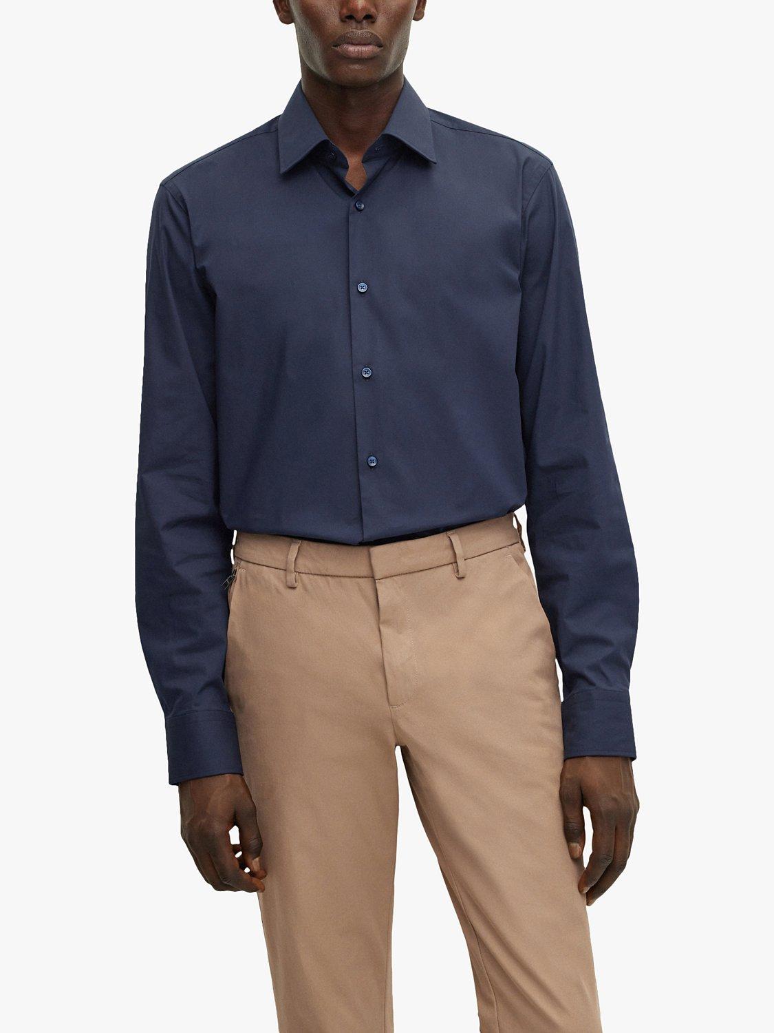 Product image 1 of 5, which shows HUGO BOSS Joe Kent Regular Fit Shirt, Dark Blue, 14.5
