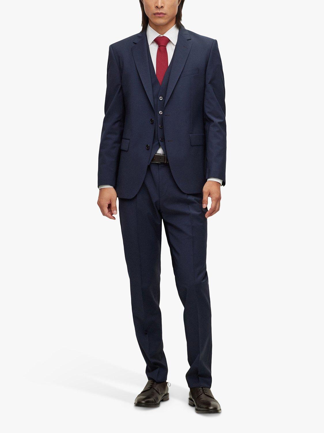 Product image 3 of 6, which shows BOSS Jasper Wool Blend Suit Jacket, Dark Blue, 50