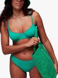 Whistles Ribbed Underwired Bikini Top, Green