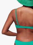 Whistles Ribbed Underwired Bikini Top, Green